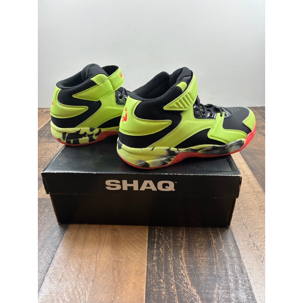 SHAQ Basketball Shoes Kids Size 7 Green Black Red Motivate SE AQ95036BK High Top - Picture 6 of 8